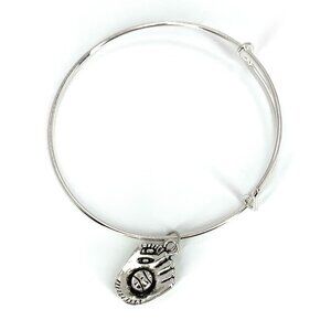 Baseball Glove Charm Bracelet Silver Finish - Expands 2"- 3.5" NWT
